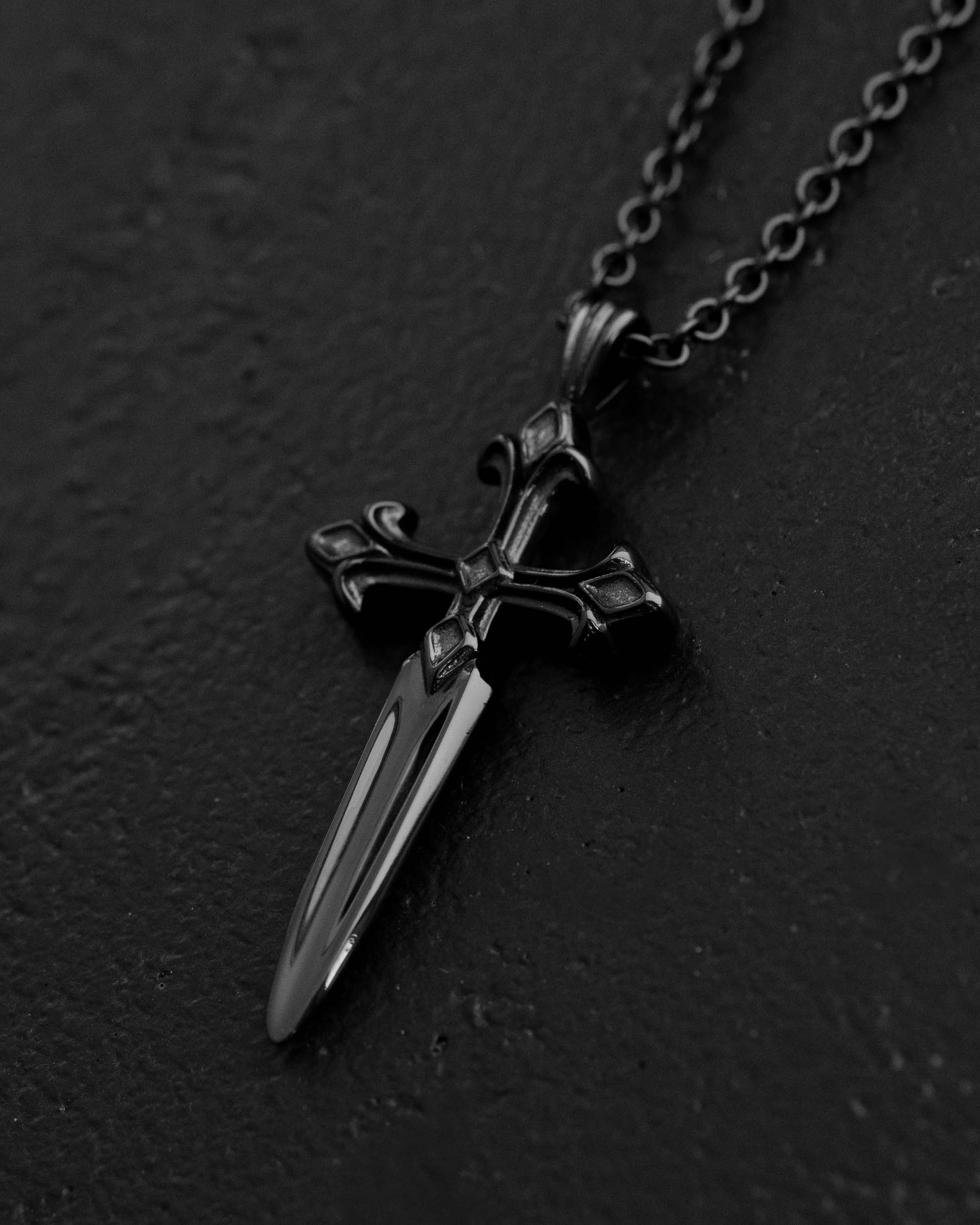 Dagger Necklace - Black Gold - Image 2