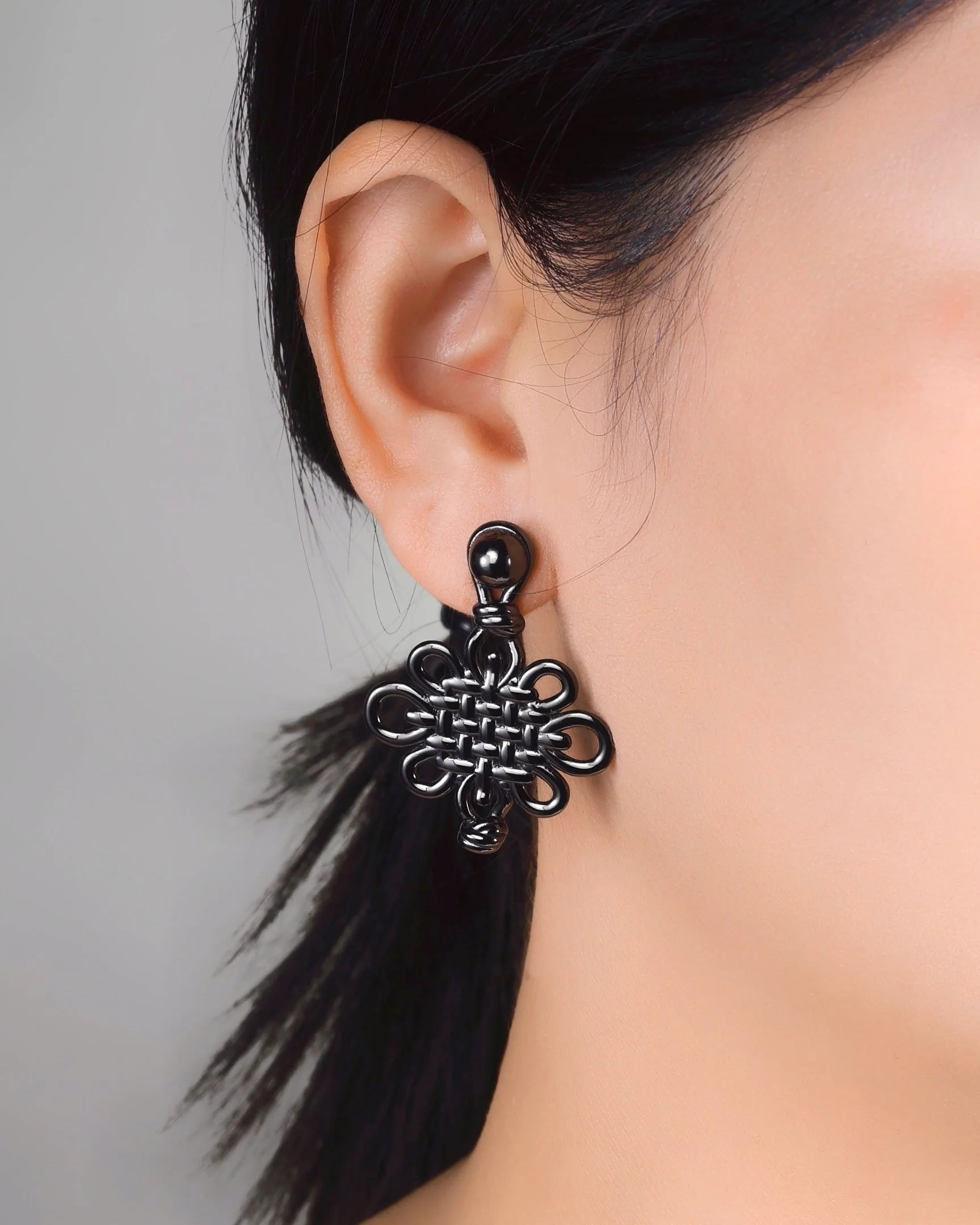 Haku Earrings - Black Gold - Image 3