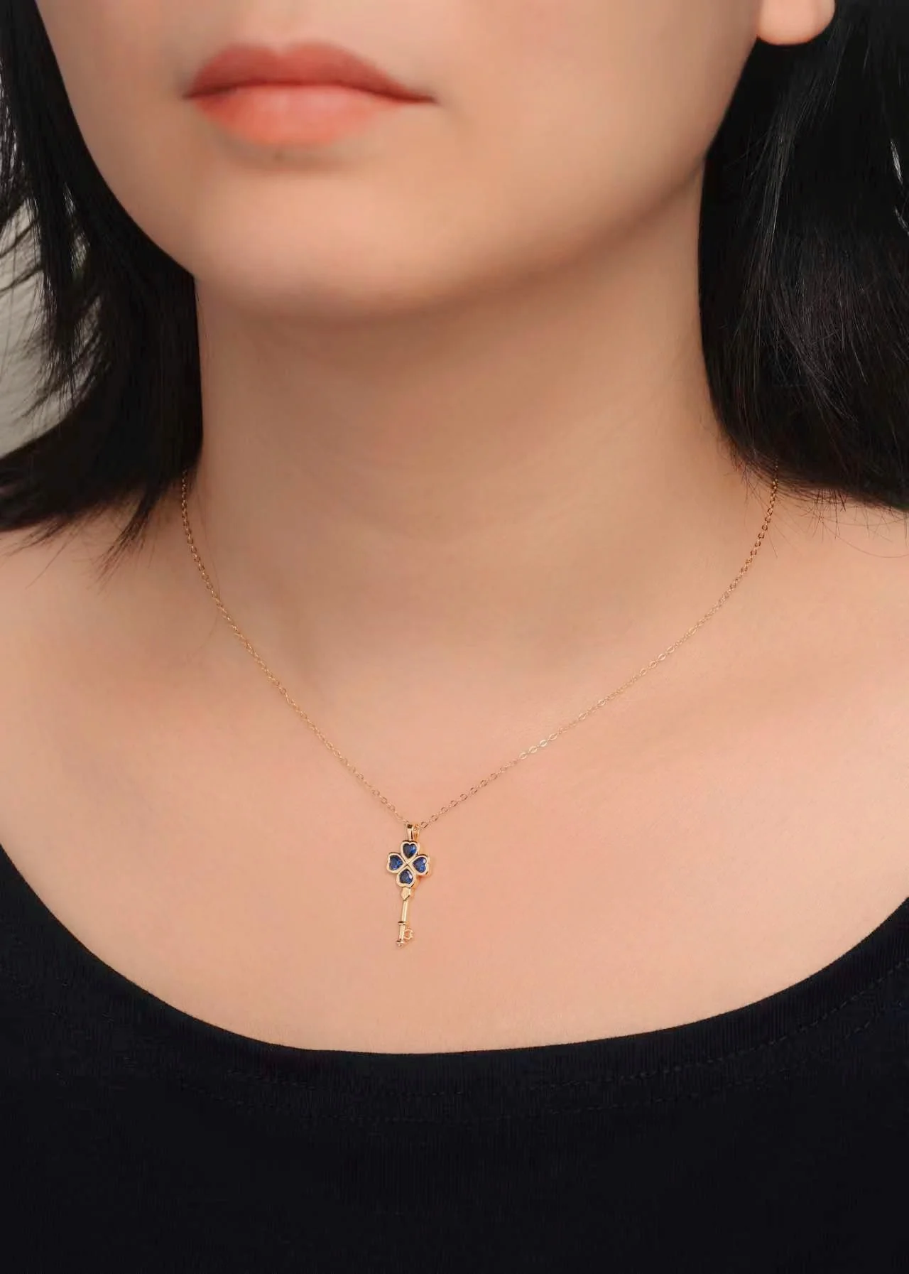 Wish Key Necklace - 18K Gold - Image 10