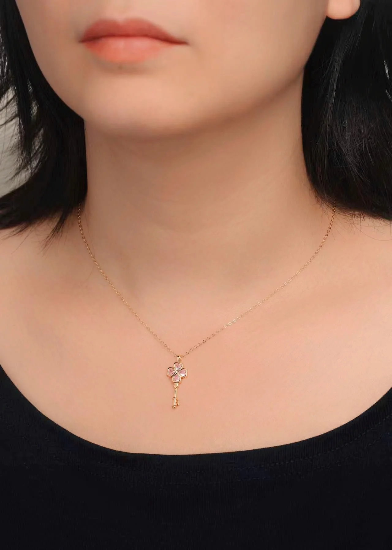 Wish Key Necklace - 18K Gold - Image 11
