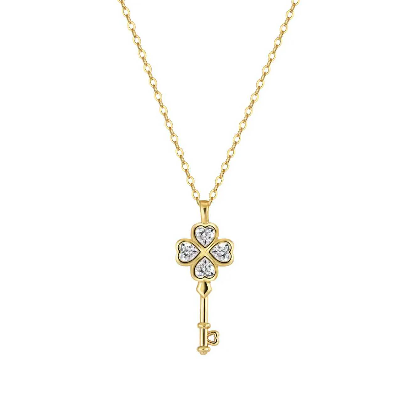 Wish Key Necklace - 18K Gold - Image 4