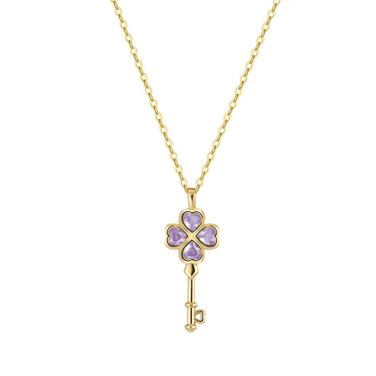 Wish Key Necklace - 18K Gold - Image 6