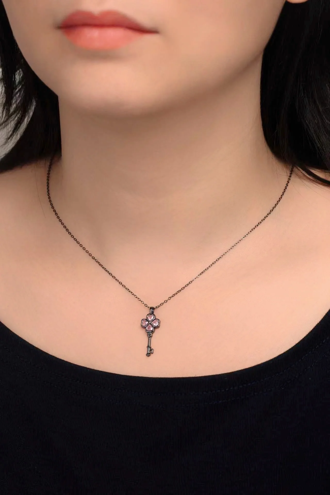 Wish Key Necklace - Black Gold - Image 8
